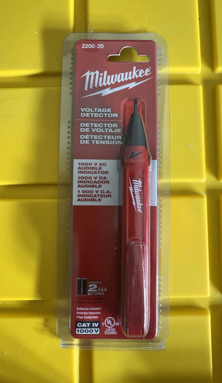 Milwaukee 2200-20 Voltage Detector Test Pen 1000V AC CAT IV LED Clip
